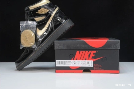1 HIGH JORDAN (2020) METALLIC RETRO GOLD BLACK 0901